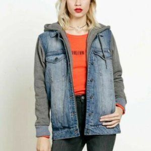 WOMENS VOLCOM LEAN N MEAN DENIM JACKET OVERSIZED